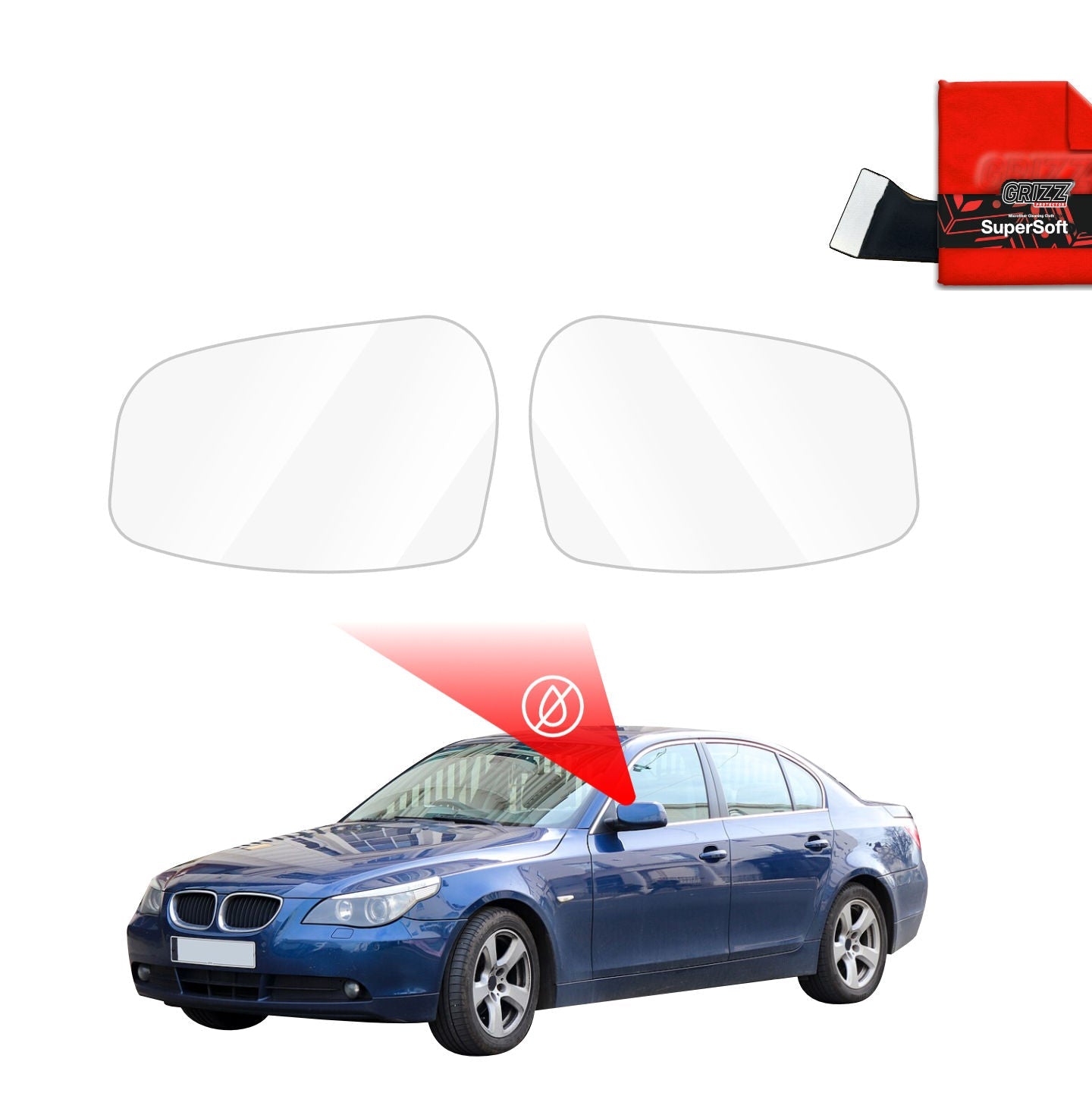 Folie de protecție împotriva ploii pentru oglinzile exterioare - BMW 5 E60 Sedan PreLCI (2003-2007)