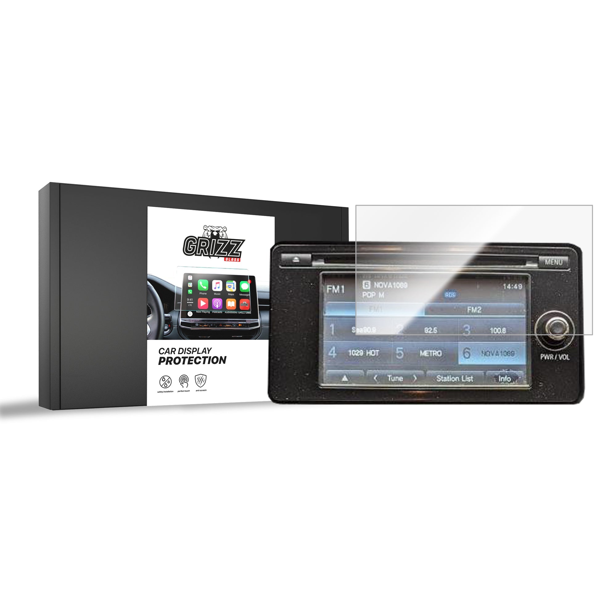 Folie de protecție pentru ecran Mitsubishi Lancer 8 (2007-2017) folie navigație, rezistentă la zgârieturi, clară