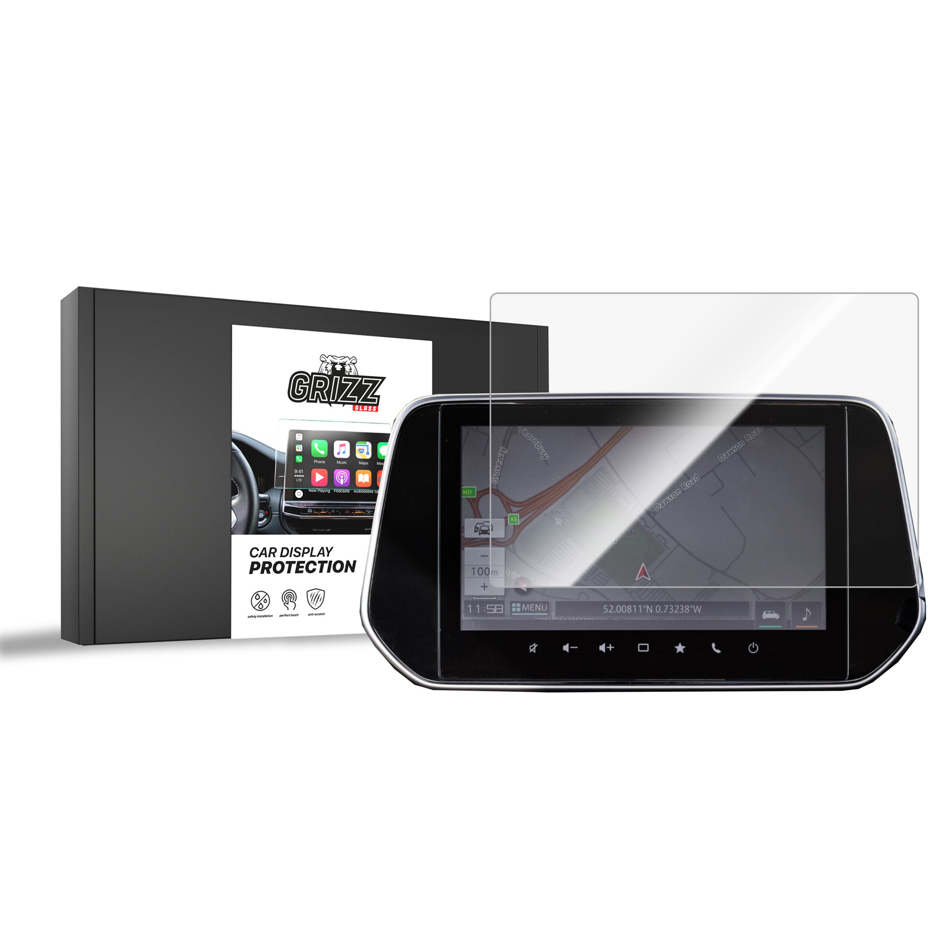 Folie de protecție pentru ecran pentru Suzuki S-Cross 9" (2022-2025) folie pentru navigație, rezistentă la zgârieturi, clară