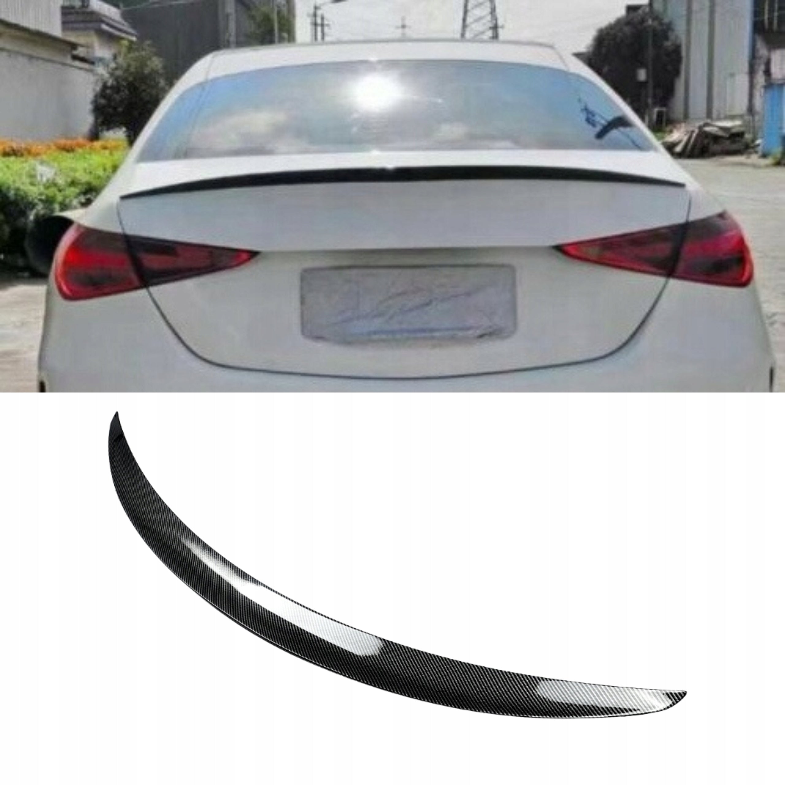 SPOILER ADAUGARE SPOILER BARĂ DE PROTECȚIE AILERON MERCEDES C CLASS W206 CARBON
