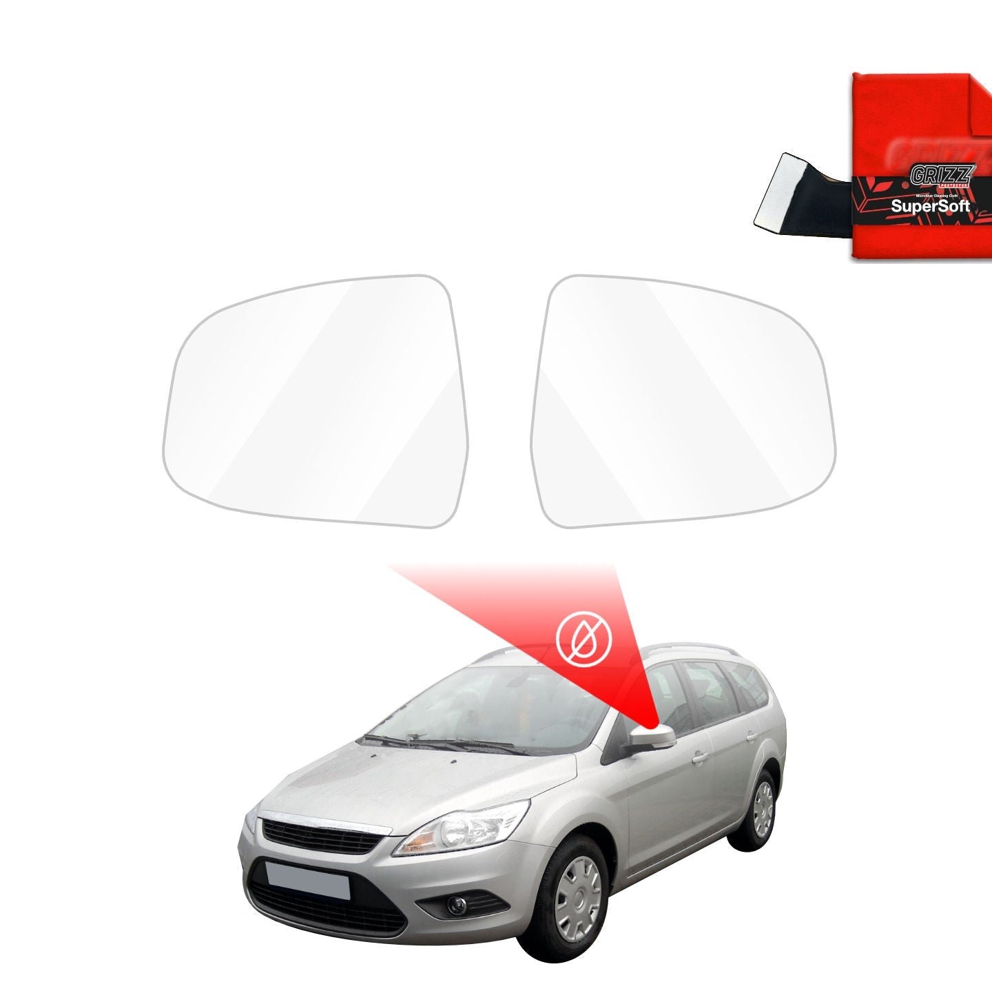 Folie de protecție împotriva ploii pentru oglinzi exterioare - Ford Focus Mk2 Combi Facelifting (2007-2011)
