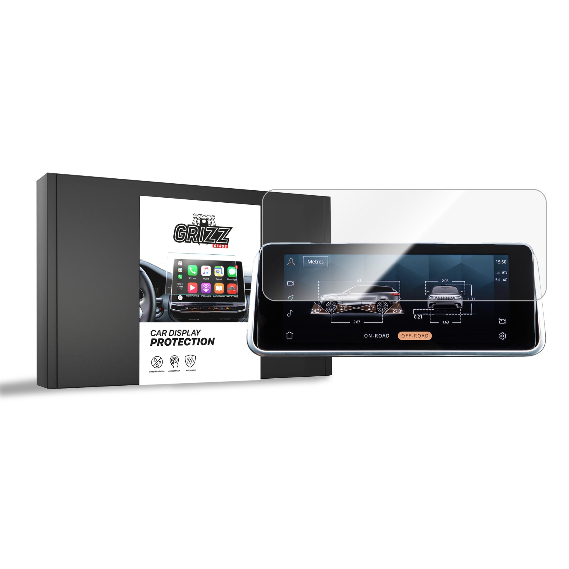 Folie de protecție pentru ecran pentru Range Rover Velar (2017-2023) folie pentru navigație, rezistentă la zgârieturi, clară