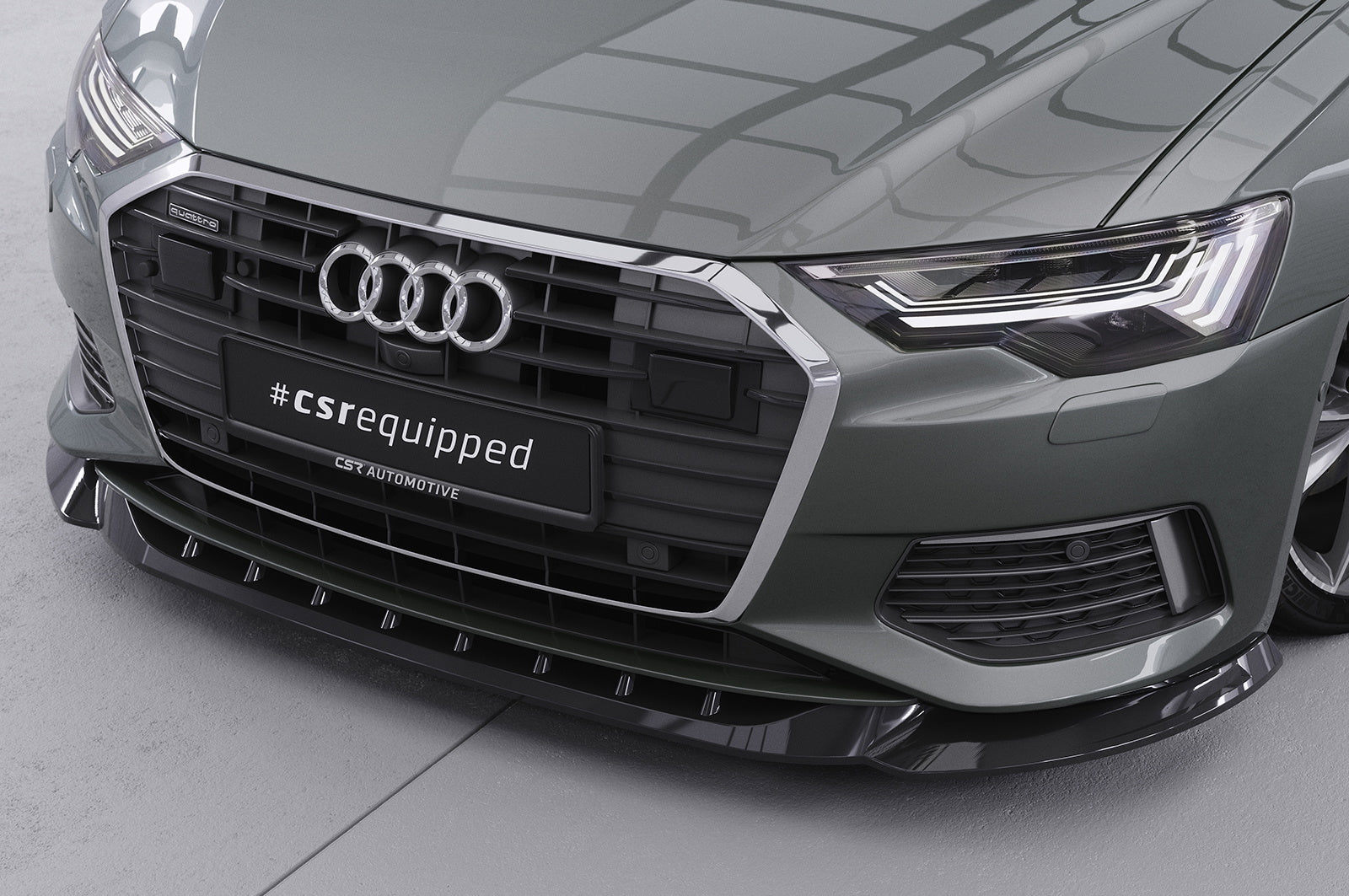 Eleron față Buză spoiler cupe cu ABE pentru Audi A6 C8 (Tip 4K/F2) CSL543