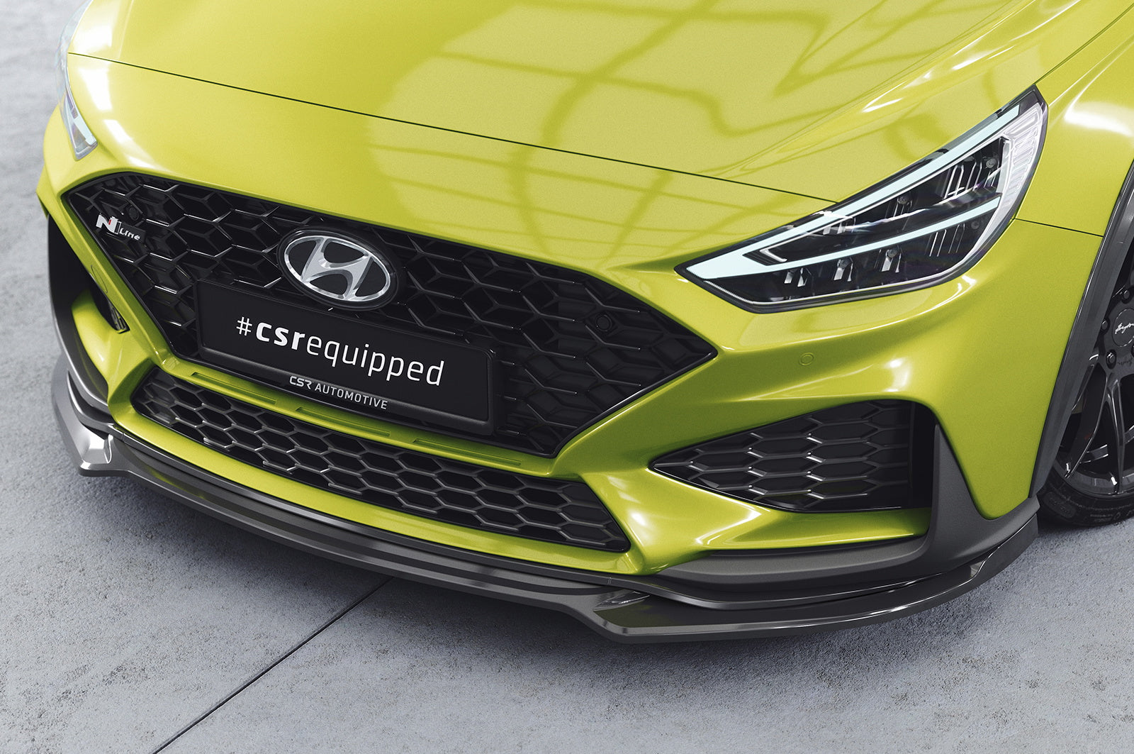 Eleron față Buză spoiler cupe cu ABE pentru Hyundai i30 (PD) N / N-Line CSL714