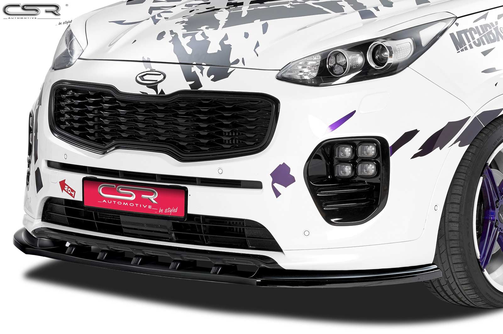 Eleron față Buză spoiler cupă cu ABE pentru Kia Sportage QL CSL200