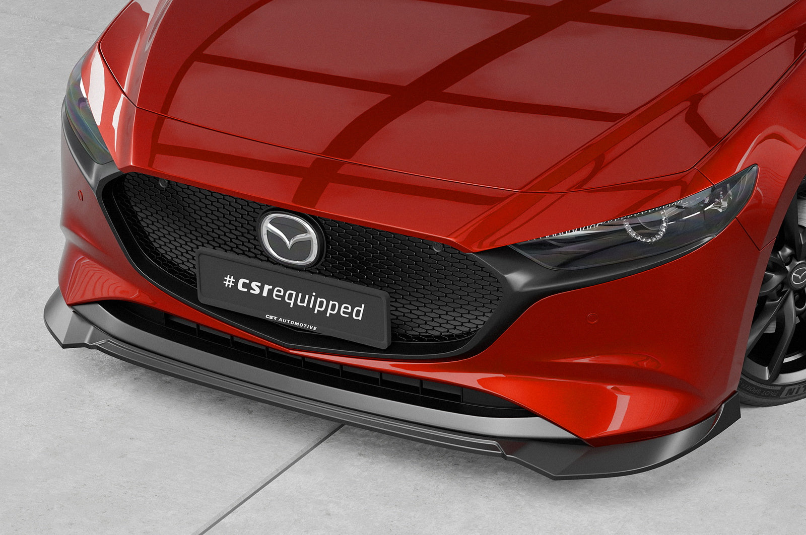 Eleron față Buză spoiler cupe cu ABE pentru Mazda 3 (Tip BP) CSL649