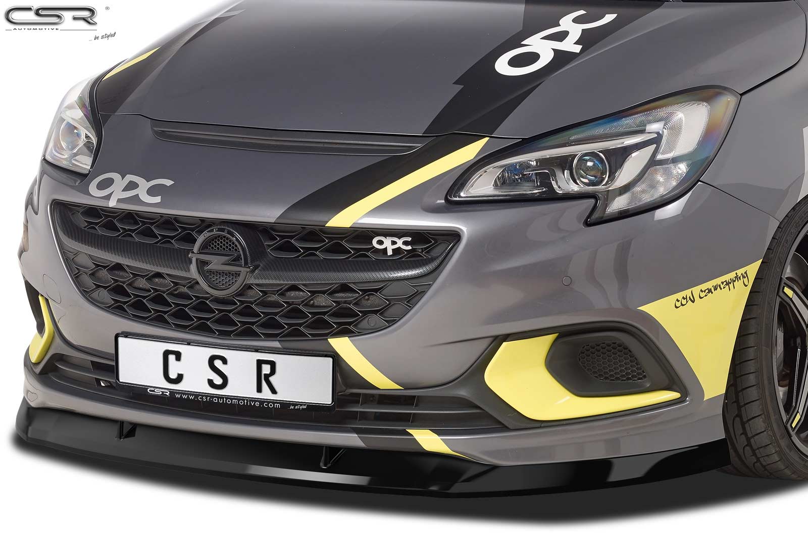 Eleron față Buză spoiler cupă cu ABE pentru Opel Corsa E OPC CSL275