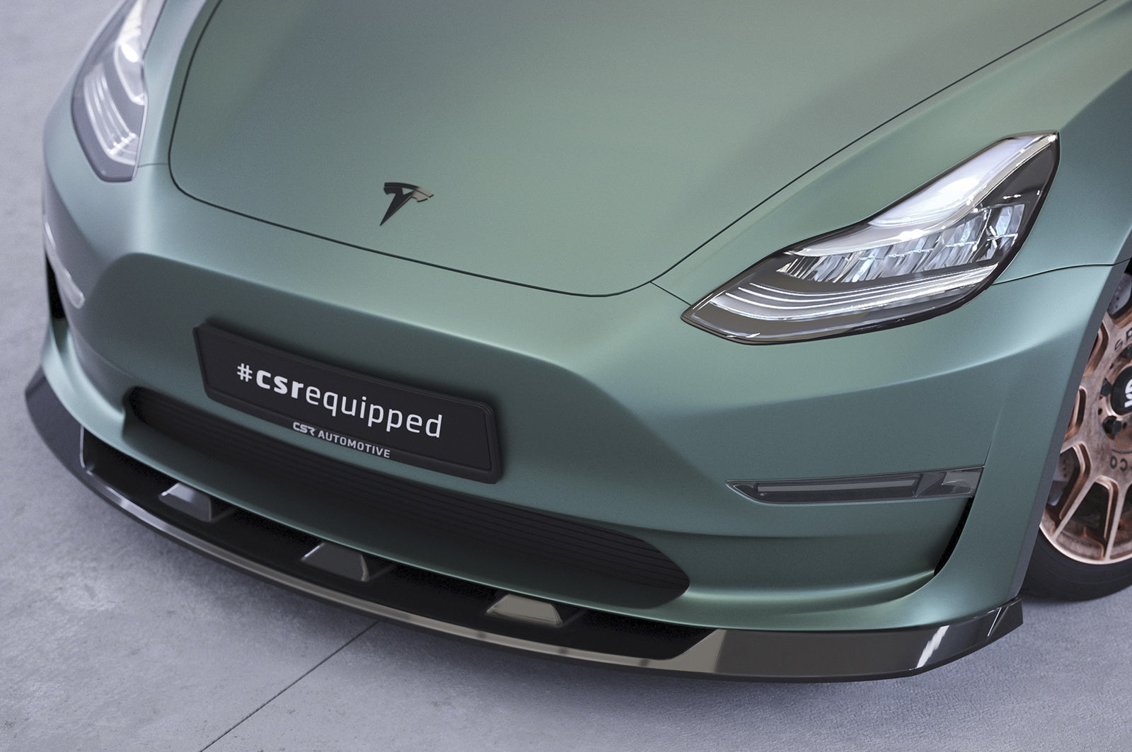 Eleron față Buză spoiler cupă cu ABE pentru Tesla Model 3 CSL484