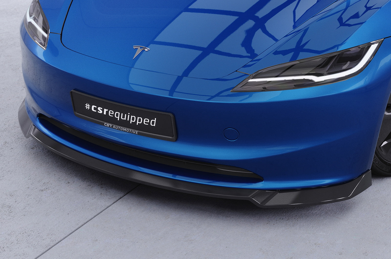 Eleron față Buză spoiler cupă cu ABE pentru Tesla Model 3 CSL869