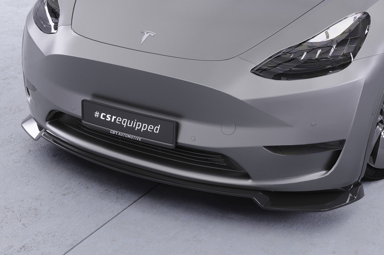 Eleron față Buză spoiler cupe cu ABE pentru Tesla Model Y CSL620
