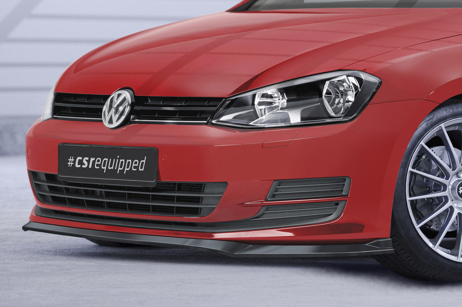 Eleron față Buză spoiler cupă cu ABE pentru VW Golf 7 CSL500