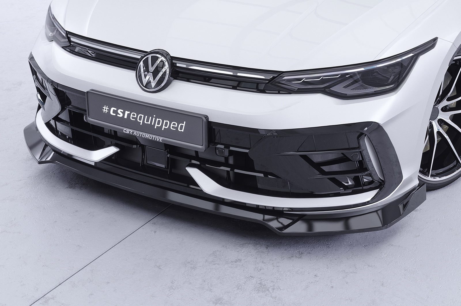 Eleron față Buză spoiler cupă cu ABE pentru VW Golf 8 R CSL947
