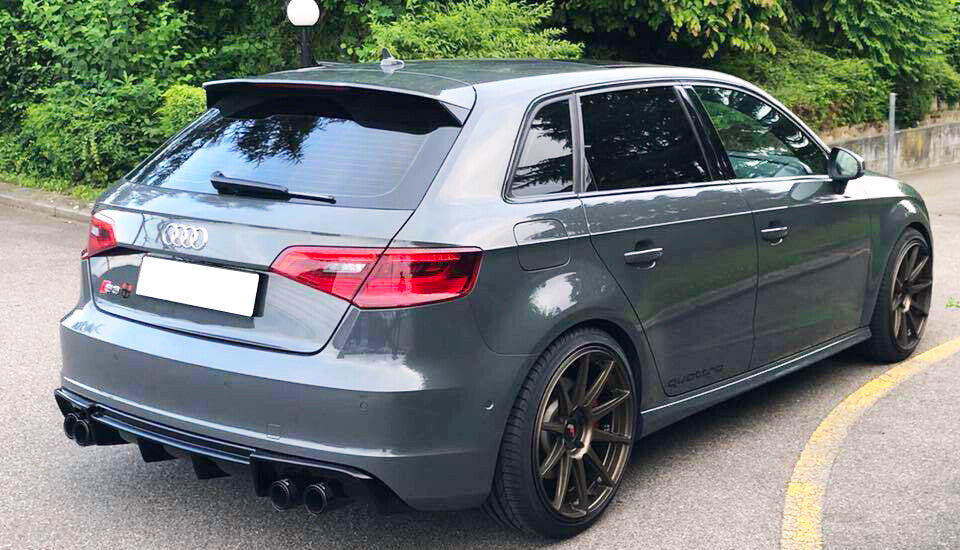 Difuzor bara spate fusta spoiler lip AUDI A3 8V HB 2013-2016 ver2 TFB TUNING