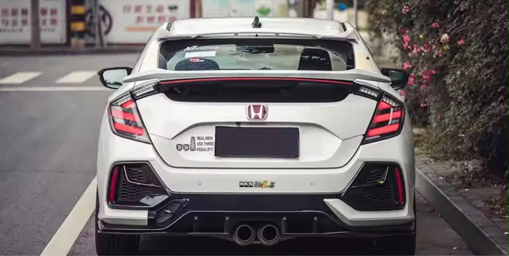 Eleron spoiler lip portbagaj Honda Civic FK7 hatchback 2016-2021 Type R Ducktail negru lucios TFB TUNING