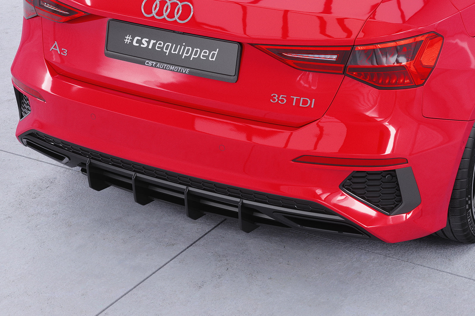 Difuzor sport sport Prelungire bară spate pentru Audi A3 8Y S-Line HA327