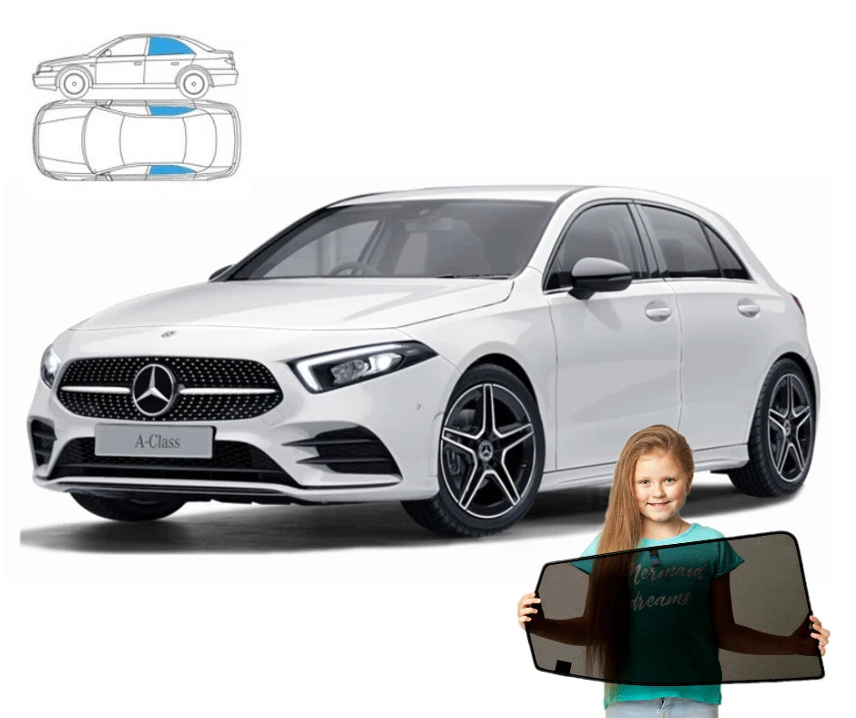Parasolar pentru Mercedes-Benz Clasa A (IV) W177 sedan 2018, 2 bucăți, cu magneți