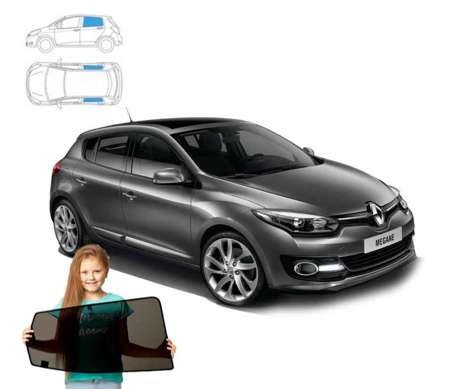 Parasolare pentru Renault Megane 3 Hatchback 08'-15', panouri spate, 2 bucăți