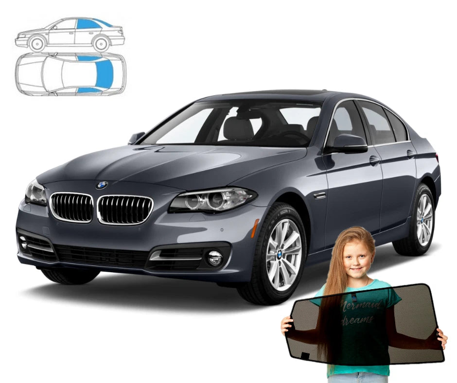 Parasolar pentru BMW Seria 5 F10 Sedan din 2010-2017 + lunetă, set 3 piese