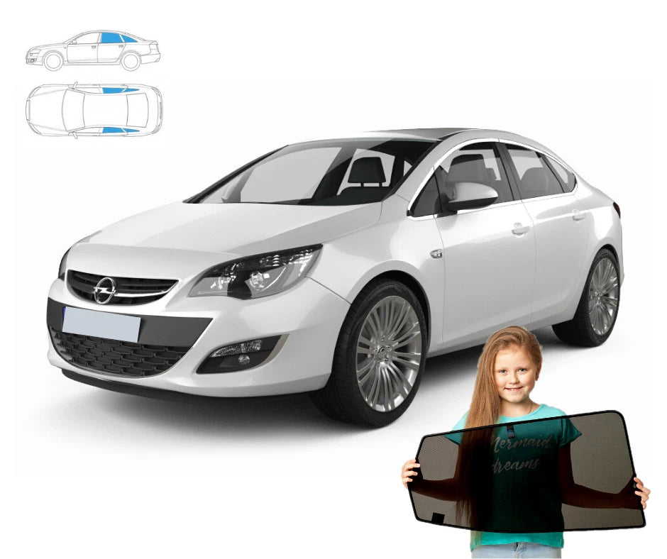 Parasolare pentru Opel Astra J sedan, anii model 2012-2021, set de 4 piese cu magneți