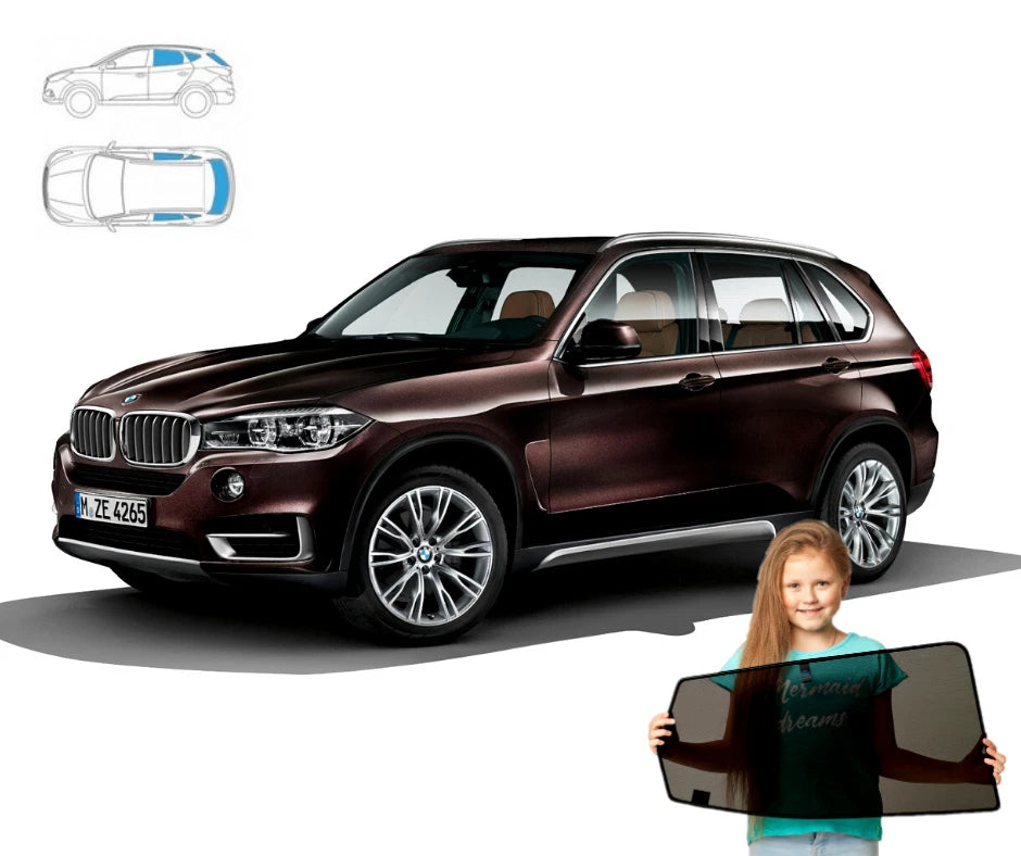 Parasolare pentru BMW X5 F15 SUV 13'-18' + Huse pentru lunetă, set de 5