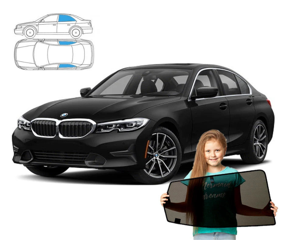 Parasolare pentru BMW Seria 3 G20 sedan din 2018, parasolare din 2 piese pe magneți