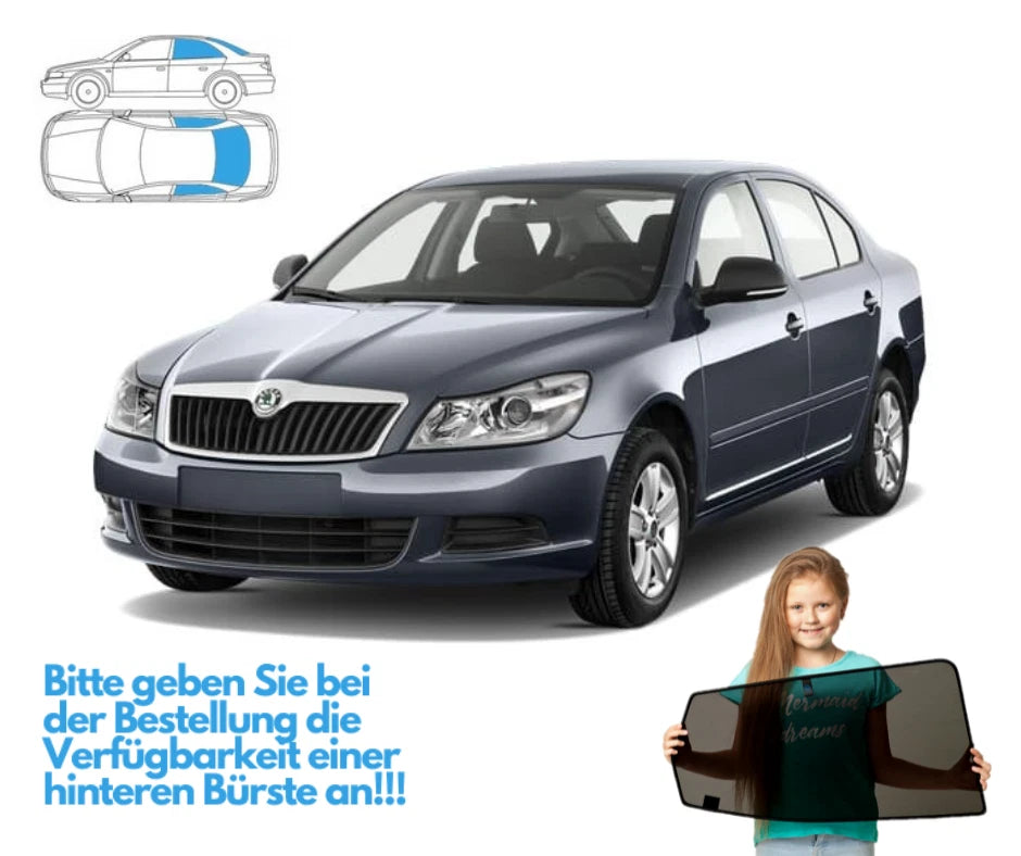 Parasolar pentru Skoda Octavia 2 II liftback 04-13, set 3 piese cu magneți