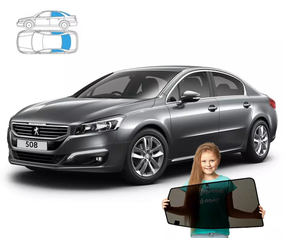 Parasolare pentru Peugeot 508 I 1 Sedan 10-18, set 3 parasolare cu magneți