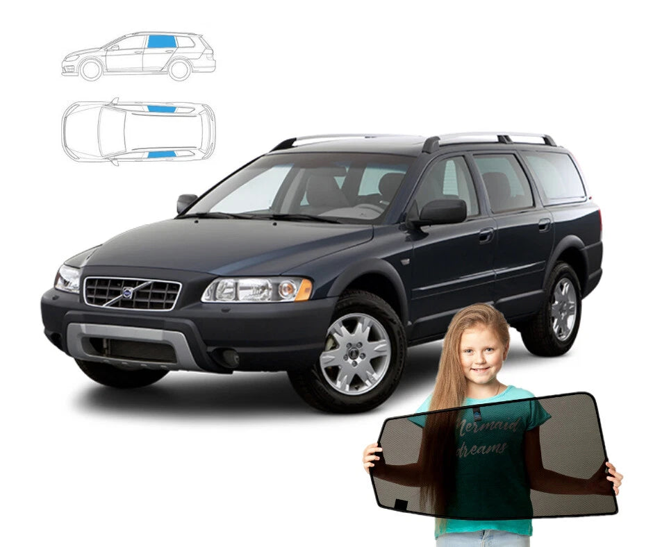 Parasolare pentru Volvo XC70 I 1 Estate 2000-2007, set de 2, cu magneți
