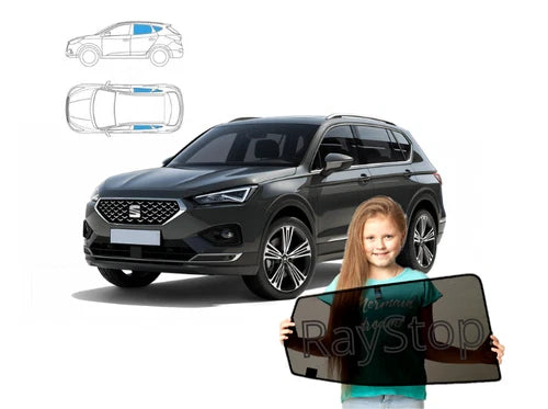 Parasolare pentru Seat Tarraco din 2018, set de 4 piese cu magneți
