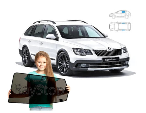 Parasolare pentru Skoda Superb II 2 Estate (2009-2015), set de 2 piese