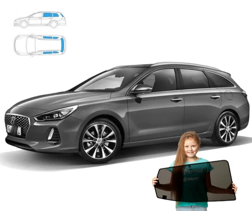 Parasolare pentru Hyundai i30 (3) Estate 16' + lunetă, set 5 piese