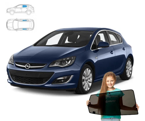 Parasolar pentru Opel Astra J Hatchback 09-20, set de 2 piese cu magneți