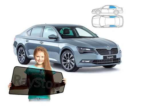 Parasolare pentru Skoda Superb III 3 Liftback, set de 2 piese