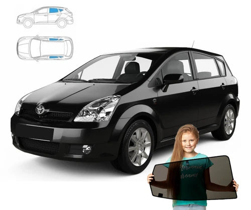 Parasolar pentru Toyota Corolla Verso 2 II 04-09, set de 4 piese cu magneți