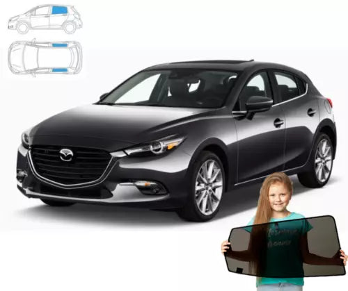Parasolare pentru Mazda 3 III 3 HB 13-18' Panouri spate 2 bucăți