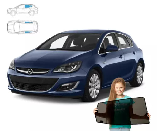Parasolare pentru Opel Astra J Hatchback 09-20, set de 4 piese cu magneți