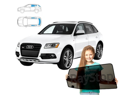 Parasolare pentru Audi Q5 I (8R) model 08/16, set de 6 piese cu magneți