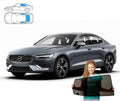 Parasolar pentru Volvo S60 3 III sedan din 2018, set de 5 piese cu magneți, RayStop