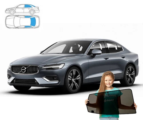 Parasolar pentru Volvo S60 3 III sedan din 2018, set de 5 piese cu magneți, RayStop