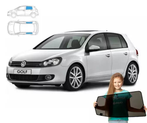 Parasolar pentru Volkswagen Golf 6 hatchback cu 5 uși 08-162 - Set cu magneți