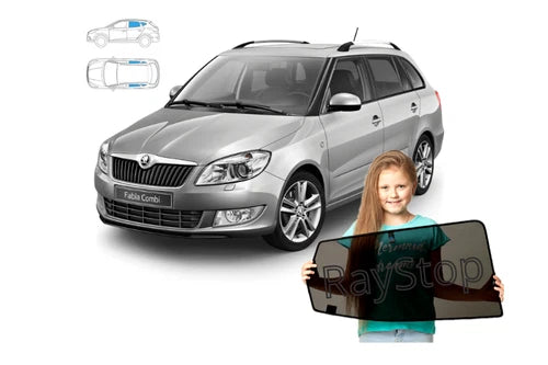 Parasolare pentru Skoda Fabia II 2 Estate (combi) anii 2006-2014, set de 4 piese