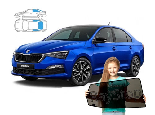 Parasolar pentru Skoda Rapid Liftback (2012 încoace) - set 3 piese