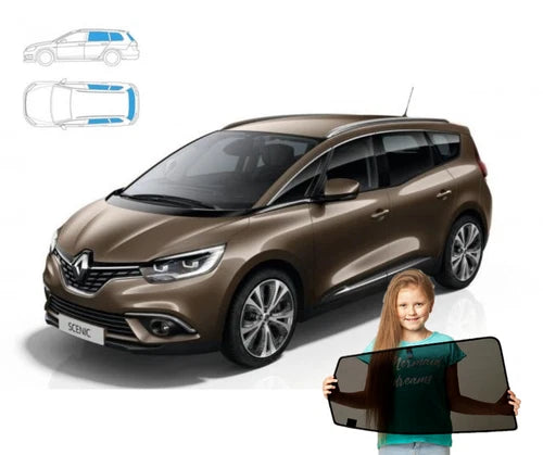 Parasolare pentru Renault Grand Scenic 3 III 16-22 Set de 5 parasolare cu magnet