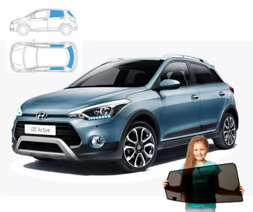 Parasolare pentru Hyundai i20 Active 14'-20' + lunetă, set 3 piese