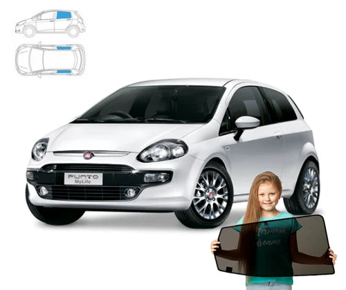Parasolare pentru Fiat Punto 3 III 05-18 - set de 2 piese cu magneți