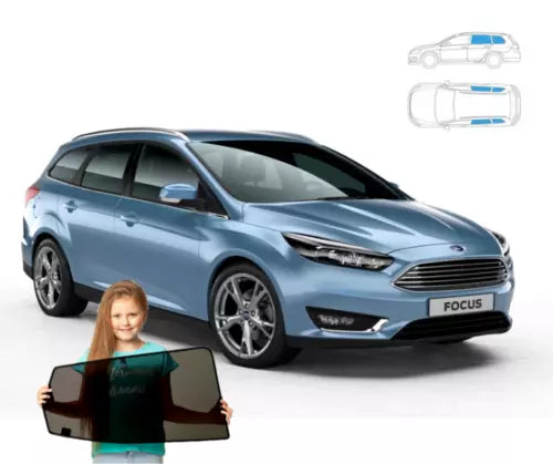 Parasolare pentru Ford Focus MK3 Estate 10'-18' Set 4 bucăți, parasolare