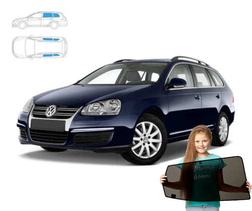 Parasolare pentru Volkswagen Golf 5 break 03-09, set de 4 parasolare cu magneți