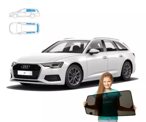 Parasolare pentru Audi A6 C8 break din 2018 - set de 6 piese cu magneți