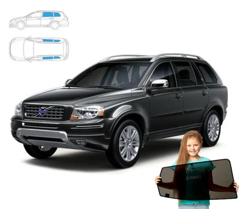 Parasolar pentru Volvo XC90 I 1 2002-2014, parasolar din 4 piese cu magneți