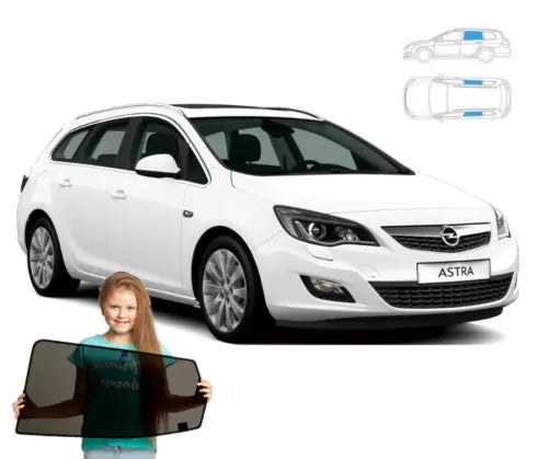 Parasolar pentru Opel Astra J Sport Tourer Estate 09-15, set 2 piese cu magneți